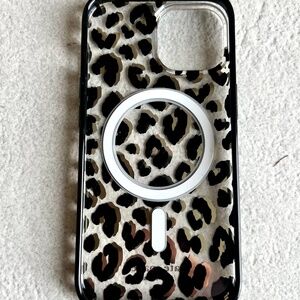 iPhone 13/14/15 Kate Spade Animal Print Cheetah Metallic Phone Case
